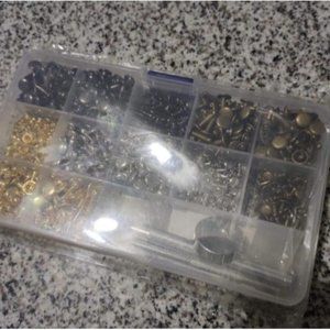 480 Sets 4 Colors 3 Sizes Leather Rivets Double Cap Rivet Tubular Metal Studs